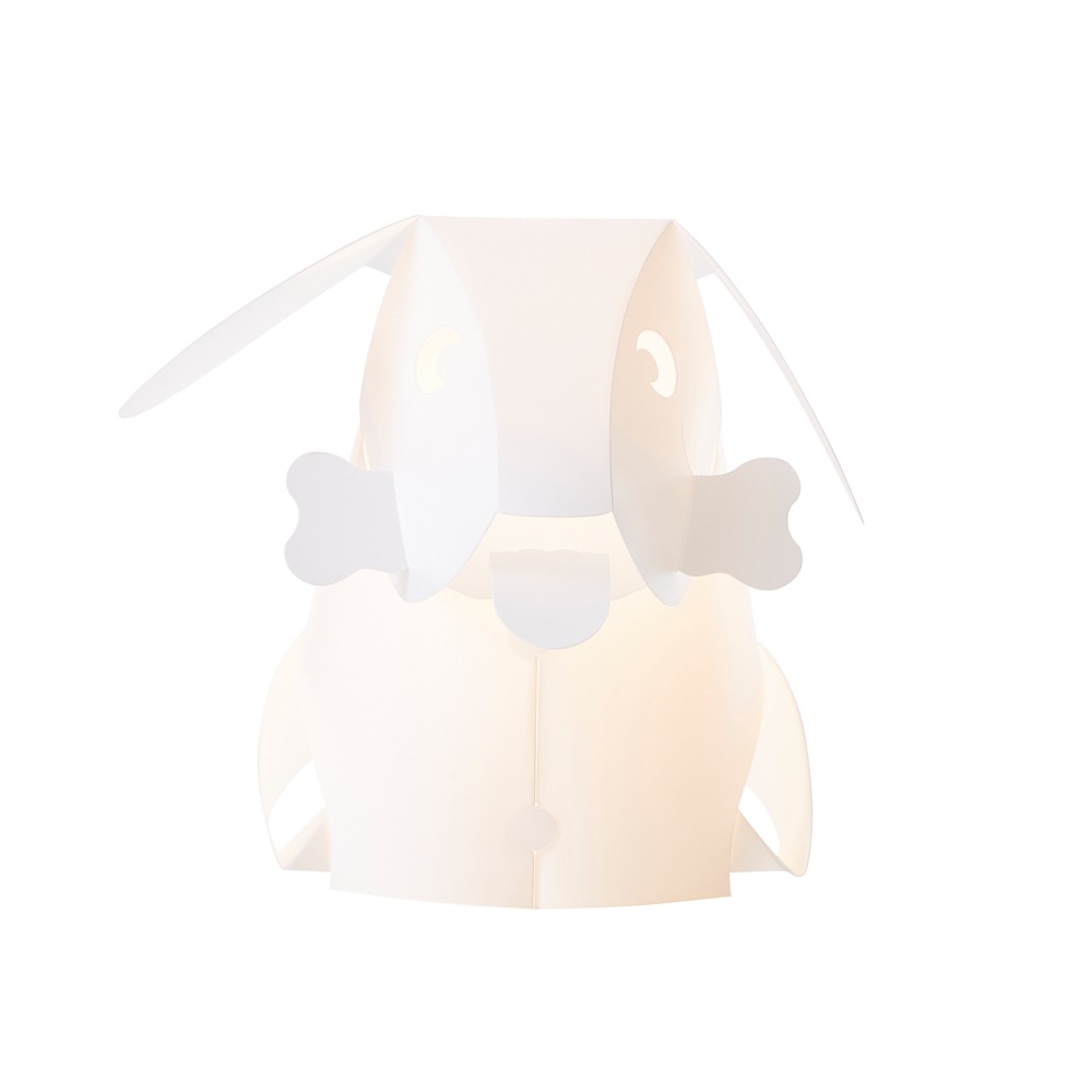 Glow Dog Origami Style Table Lamp, White