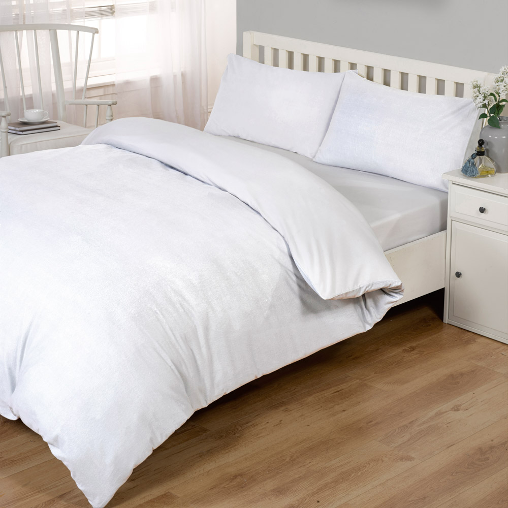 Hotel Collection Bamboo Super King Duvet Cover, White