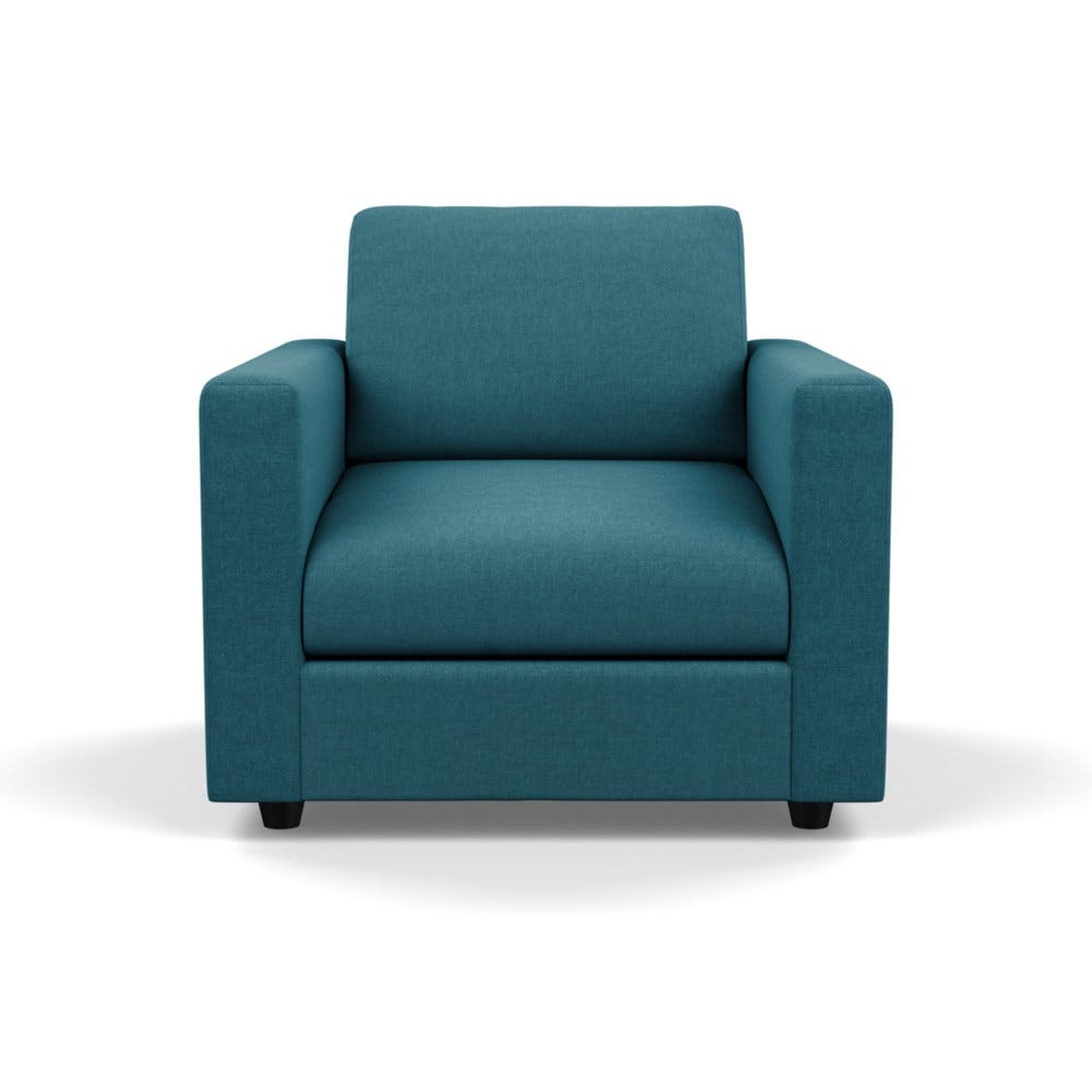 Heal's Nimbus II Armchair Brushed Cotton Cadet Black Feet 2