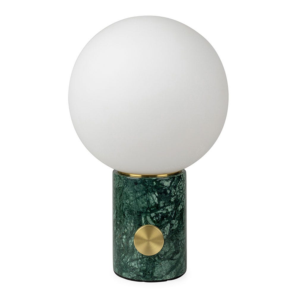 Heal's Column Table Lamp Green Marble 2