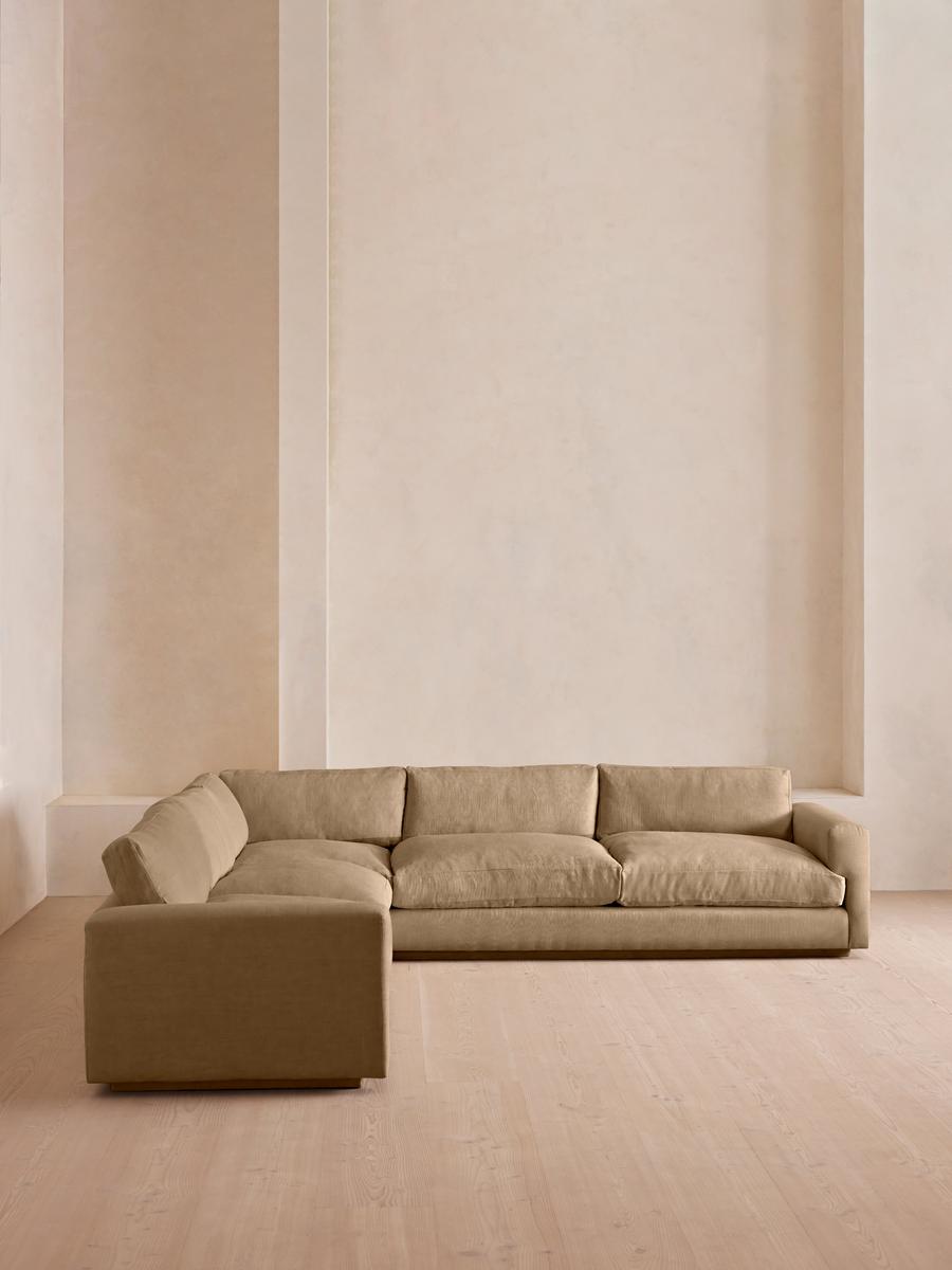 Mossley Corner Sofa, Linen, Wheat