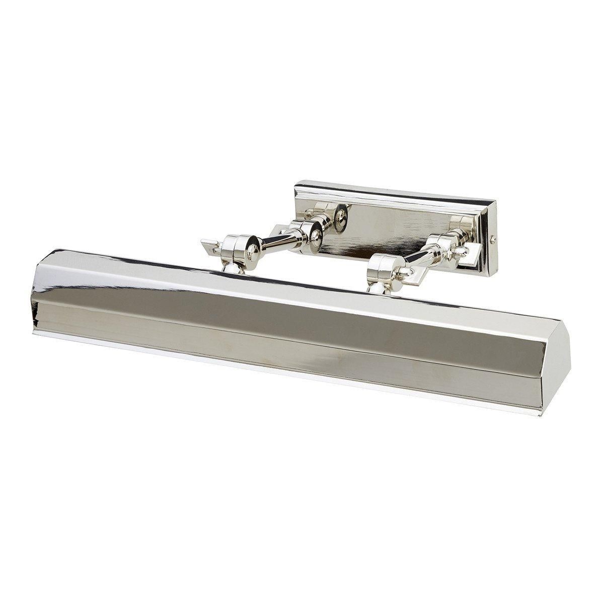 Netlighting Chawton 2 Light Medium Picture Wall Light Polished Nickel E14 in Grey