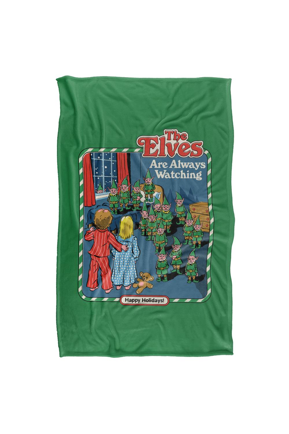 Steven Rhodes The Elves Are Always Watching Super Soft Throw Blanket