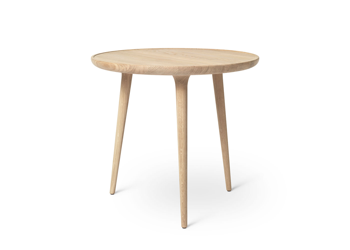 Mater Accent Side Table White Matt Lacquered Oak Large W60 x H55