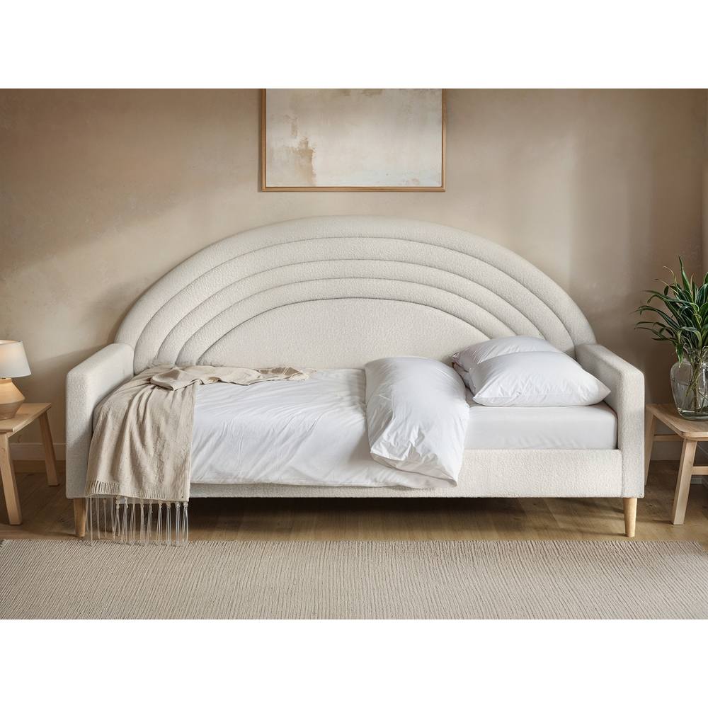 Flair Noa Rainbow Fabric Day Bed in Beige