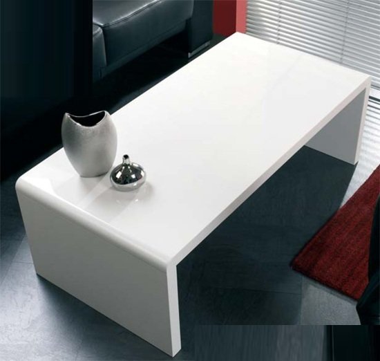 Contemporary Coffee Table In White High Gloss
