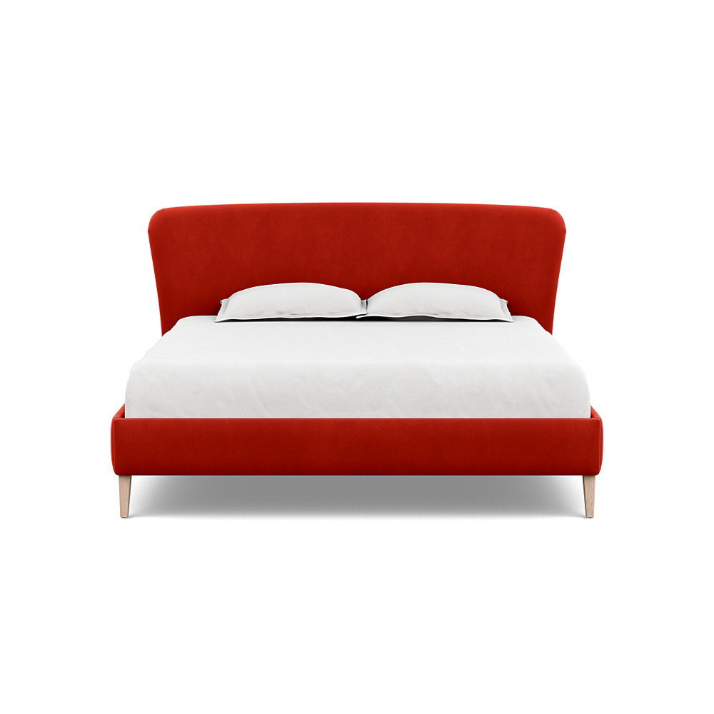 Heal's Darcey Bed Super King Varese Velvet Terracotta Natural Feet