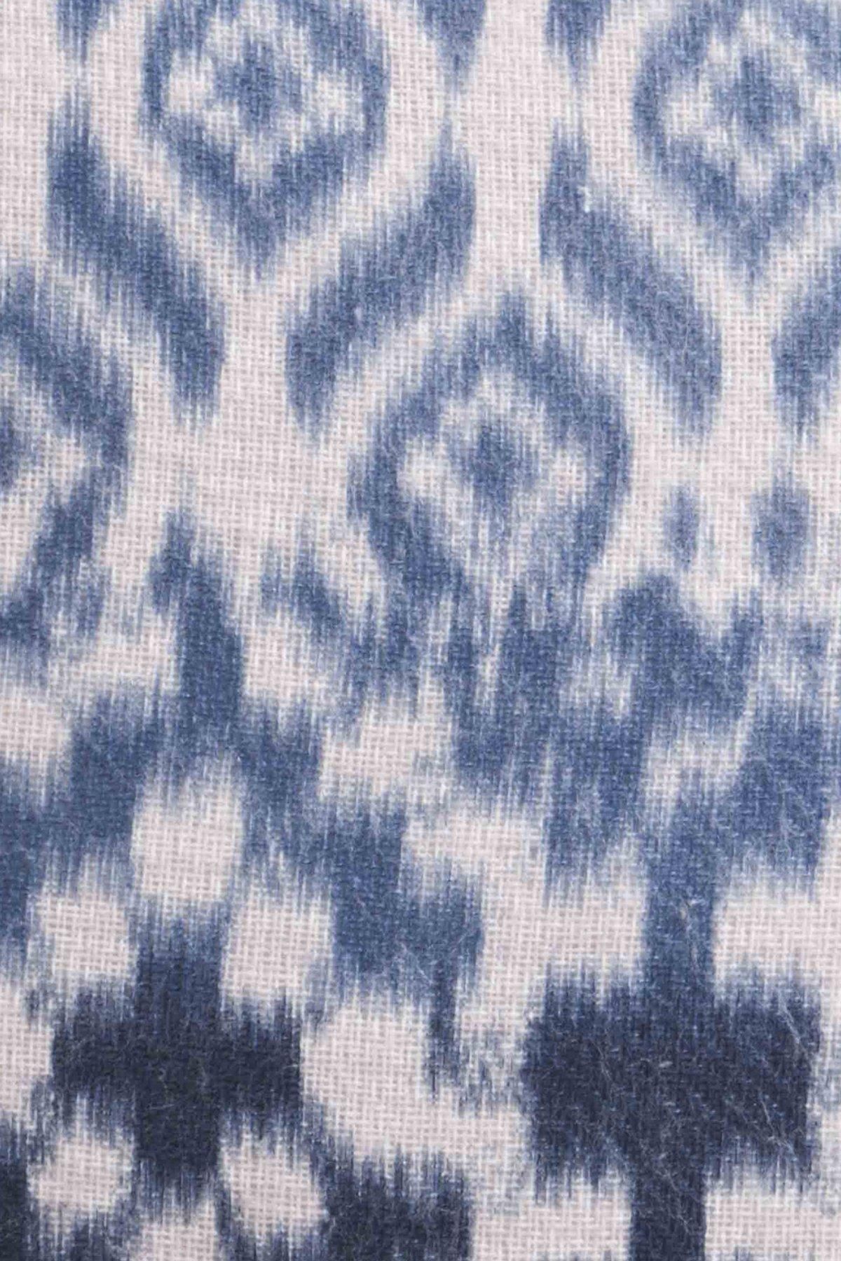 Appletree 'Sakari' Banded Tassled Bedspread in Blue 5