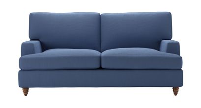 Isla 2 Seat Sofabed in Oxford Blue Brushed Linen Cotton - sofa.com