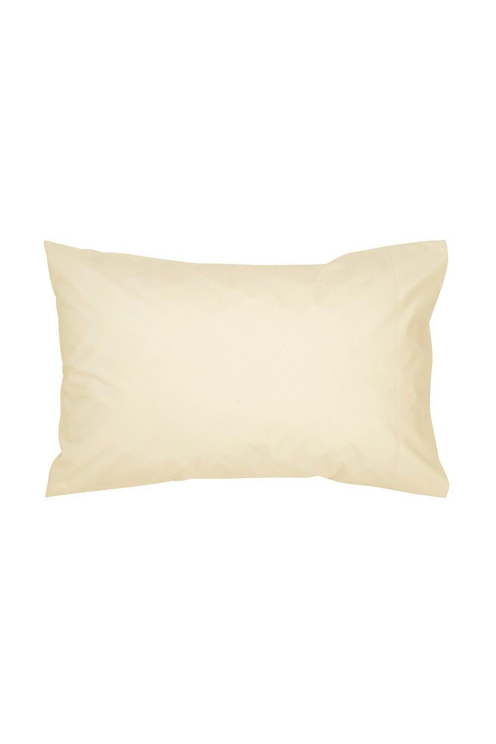 CHRISTY 400TC Luxury Cotton Sateen Plain Dye Pillowcases Pair in Gold