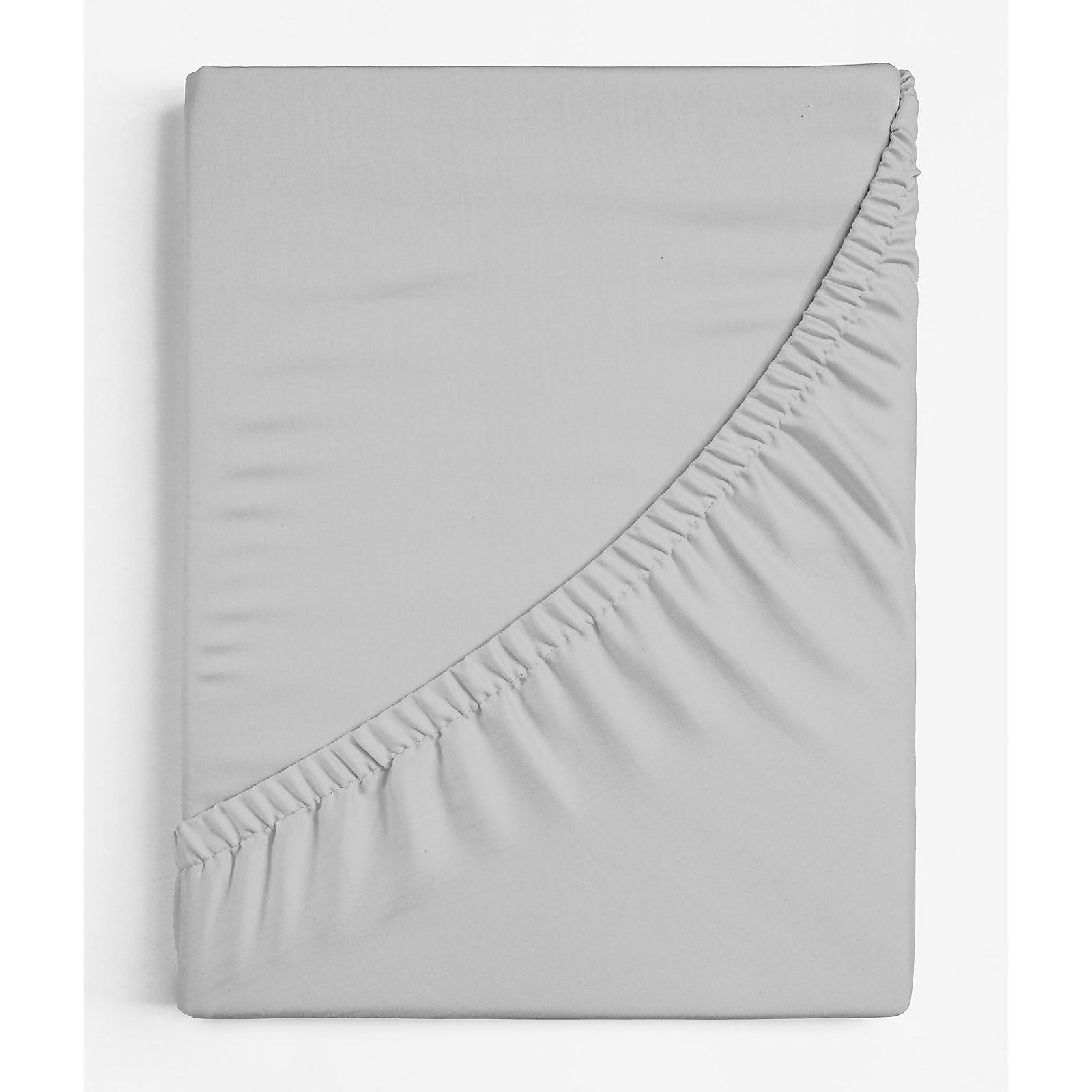 Copenhagen Home Oslo Fitted Sheet - Double - Silver
