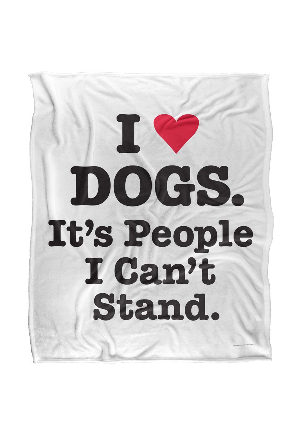 Ephemera I Heart Dogs Silky Touch Super Soft Throw Blanket 152 X 127 cm in White