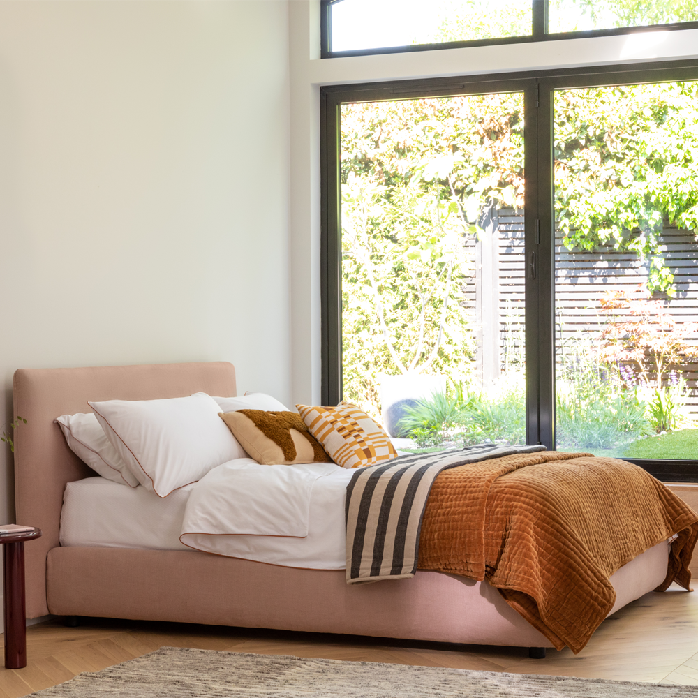 Heal's Alba Bed Super King Siena Cotton Clay 4