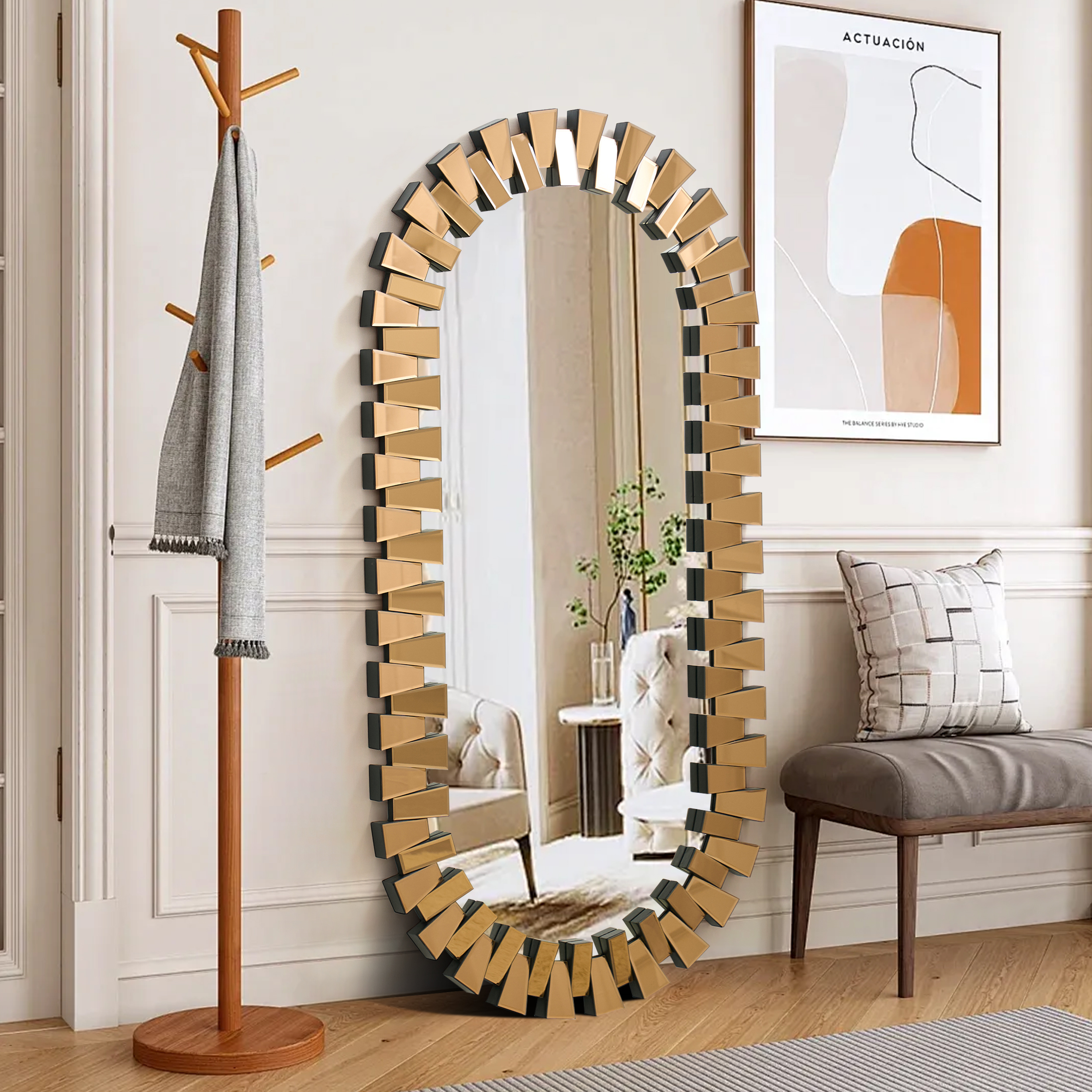 160 cm Full Length Floor Mirror, Leaning & Wall Mounted Full Body Mirror