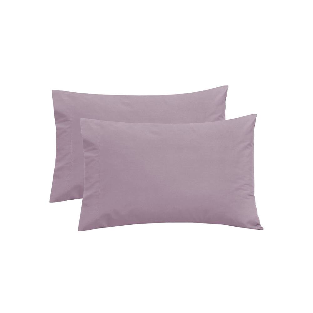 Smart Living Polycotton Bed Linen Luxury Fitted Bedsheet or Pillowcase Pair NonIron in Purple