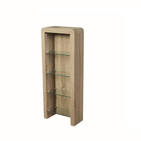 Cannock Wooden CD DVD Storage Unit In Havana Oak