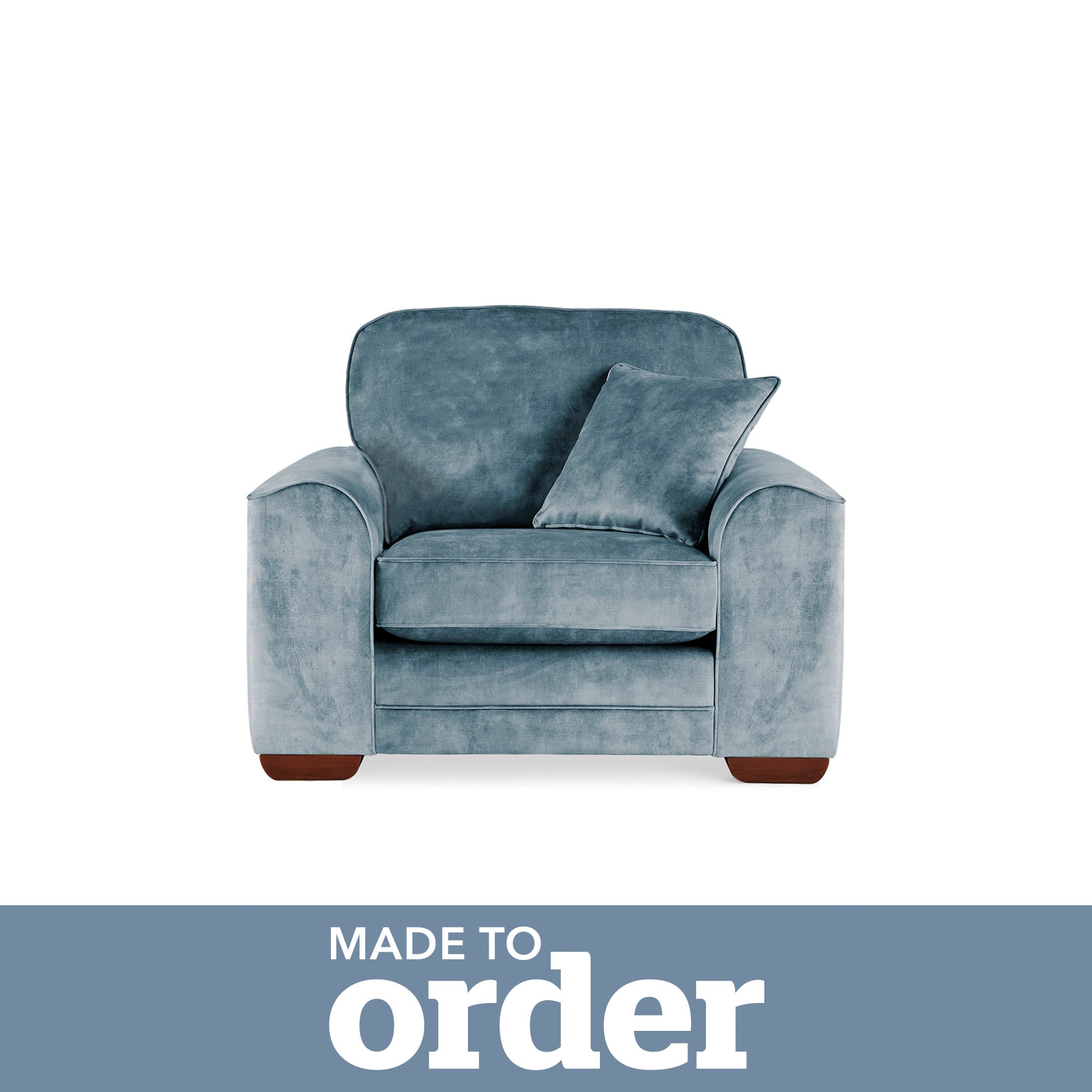 Morello Armchair Slub Velvet Blue