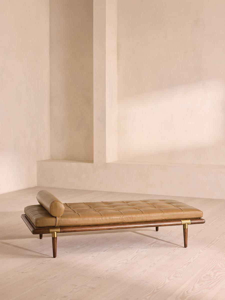 Theodore Daybed, Leather, Honey