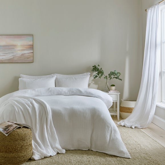 Cotton Muslin Duvet Cover and Pillowcase Set