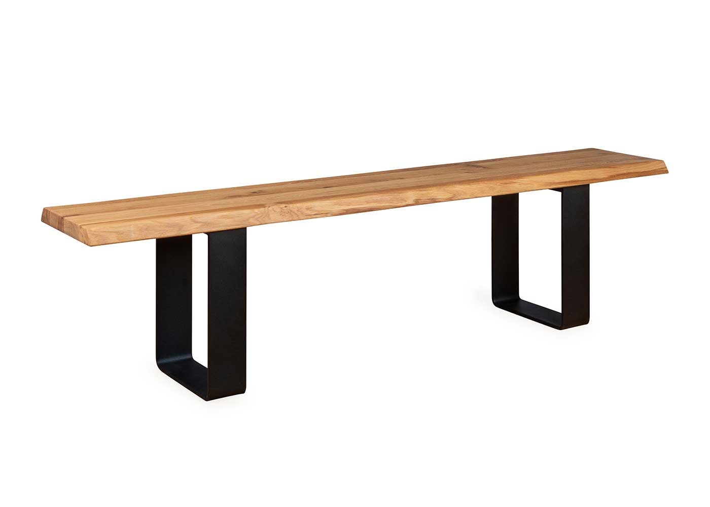 Heal's Prague Bench 180x35cm Natural Oiled Oak Natural Edge Not Filled