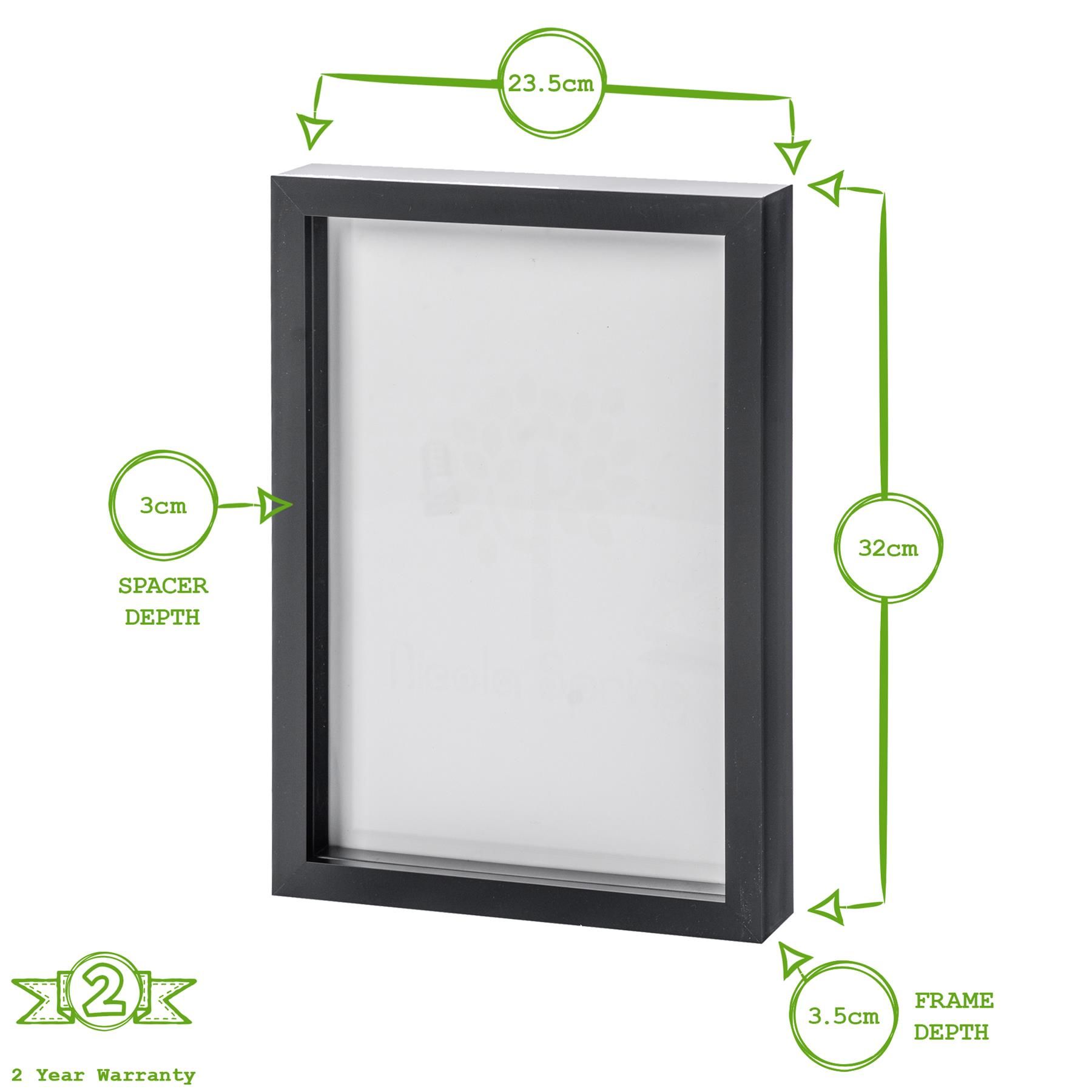Nicola Spring 3D Box Photo Frame - A4 (8 x 12") in Black 4