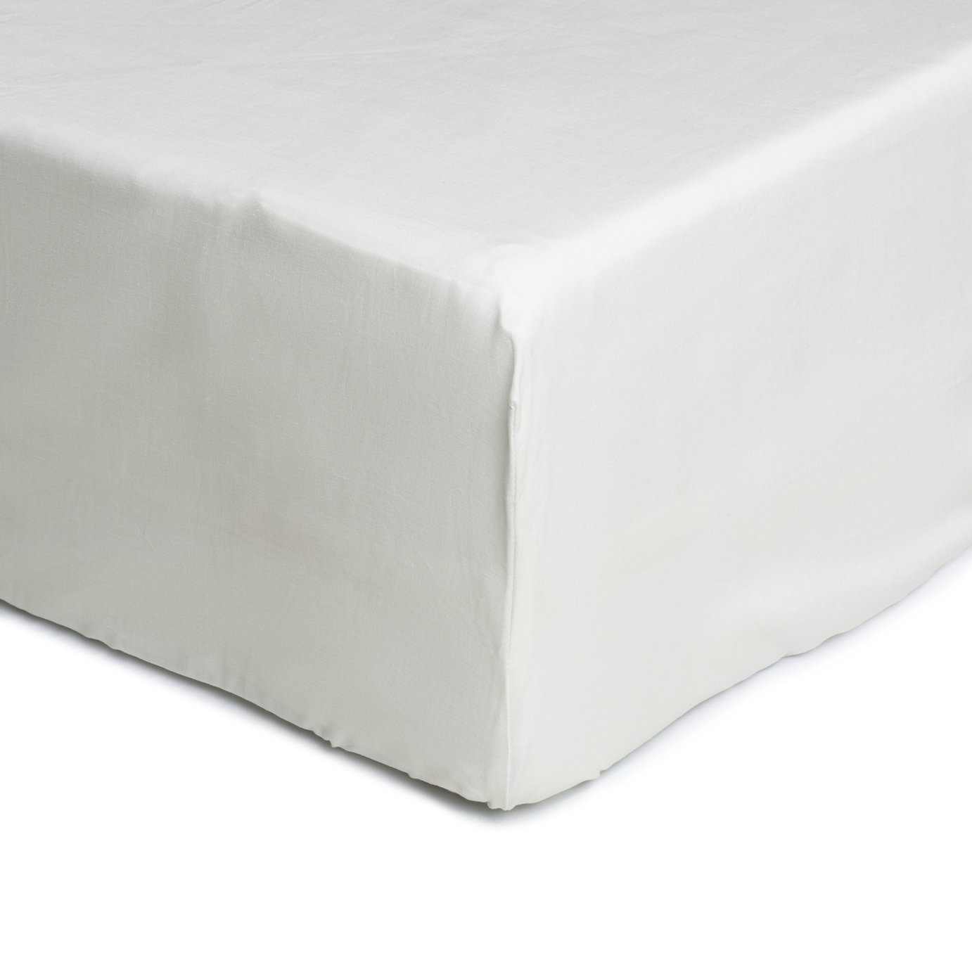 Habitat Cool Cotton Tencel White Fitted Sheet - King Size