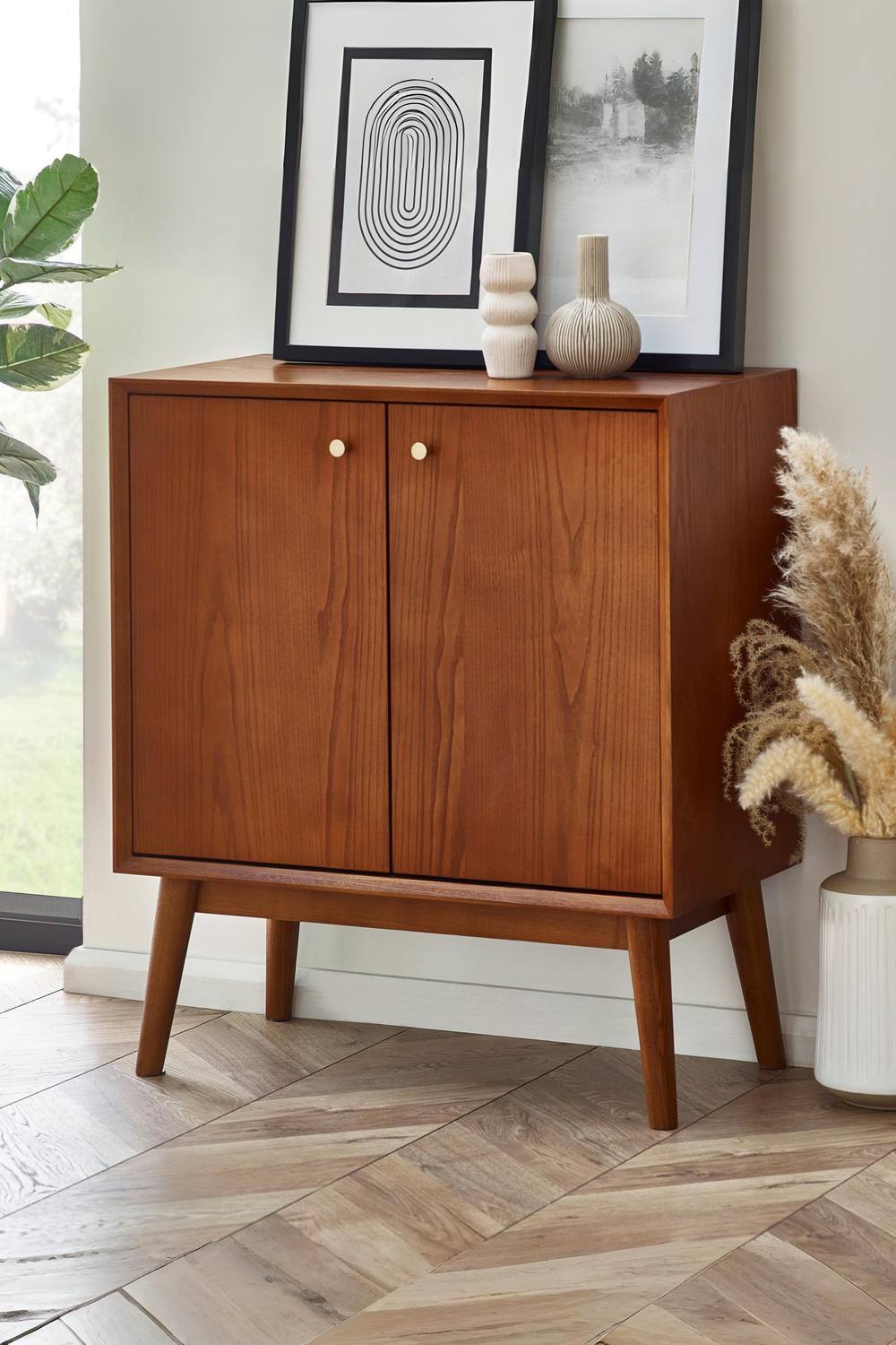 Julian Bowen Lowry Compact 2 Door Sideboard in Tan