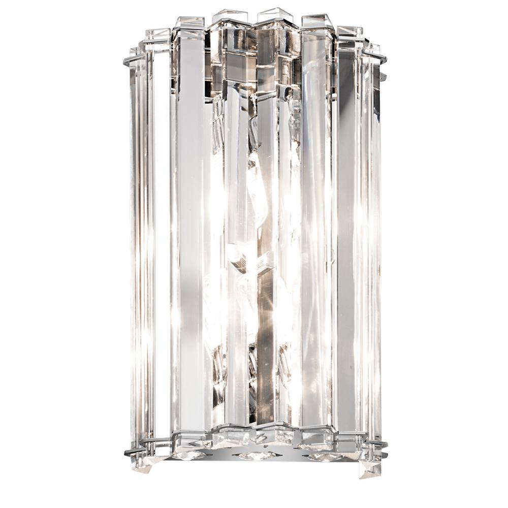 Netlighting Crystal Skye 2 Light Indoor Wall Light Chrome Crystal G9 in Silver