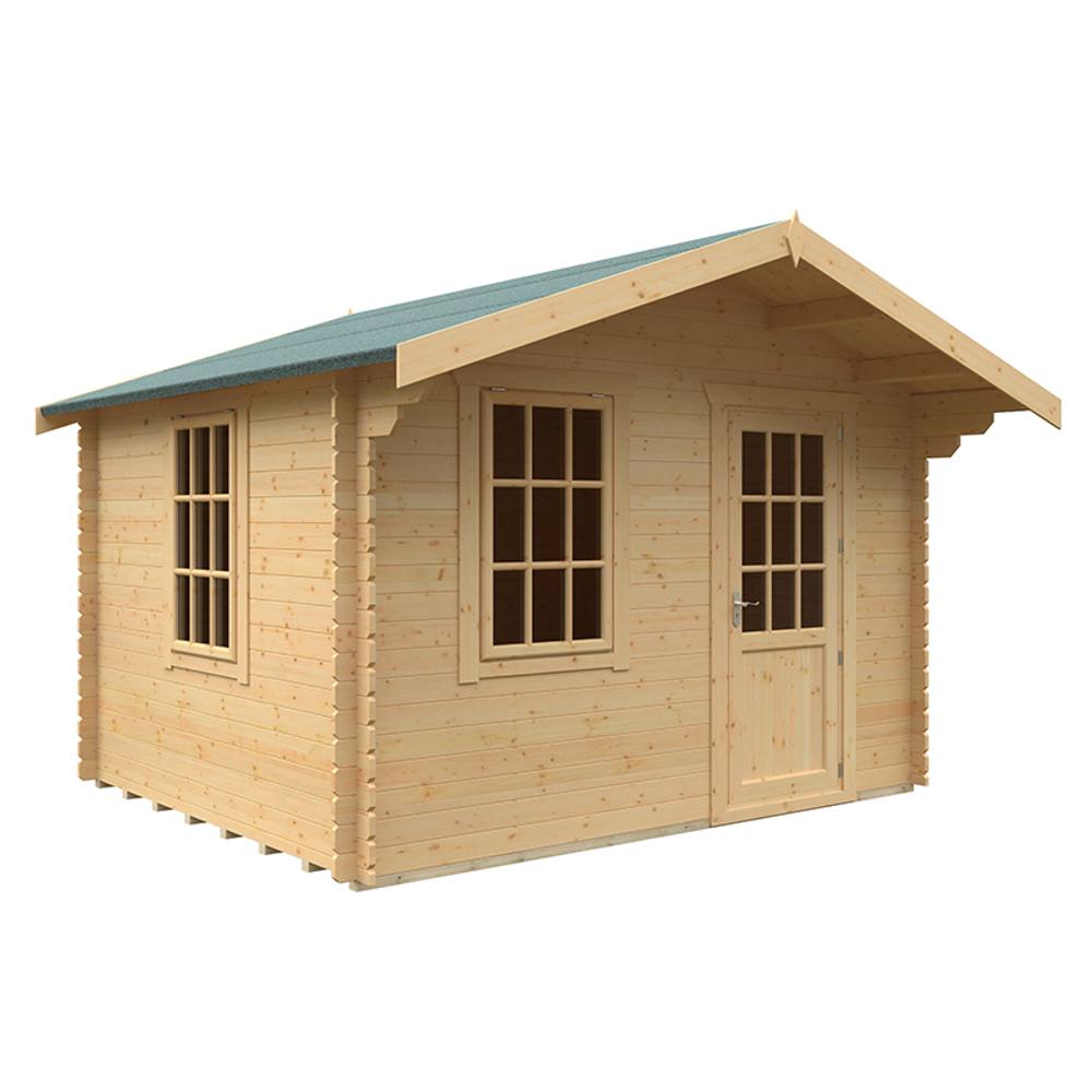 Buttercup Farm 10x12 The Carrington 28mm Cabin - L295 x W355 x H271.9 cm in Natural
