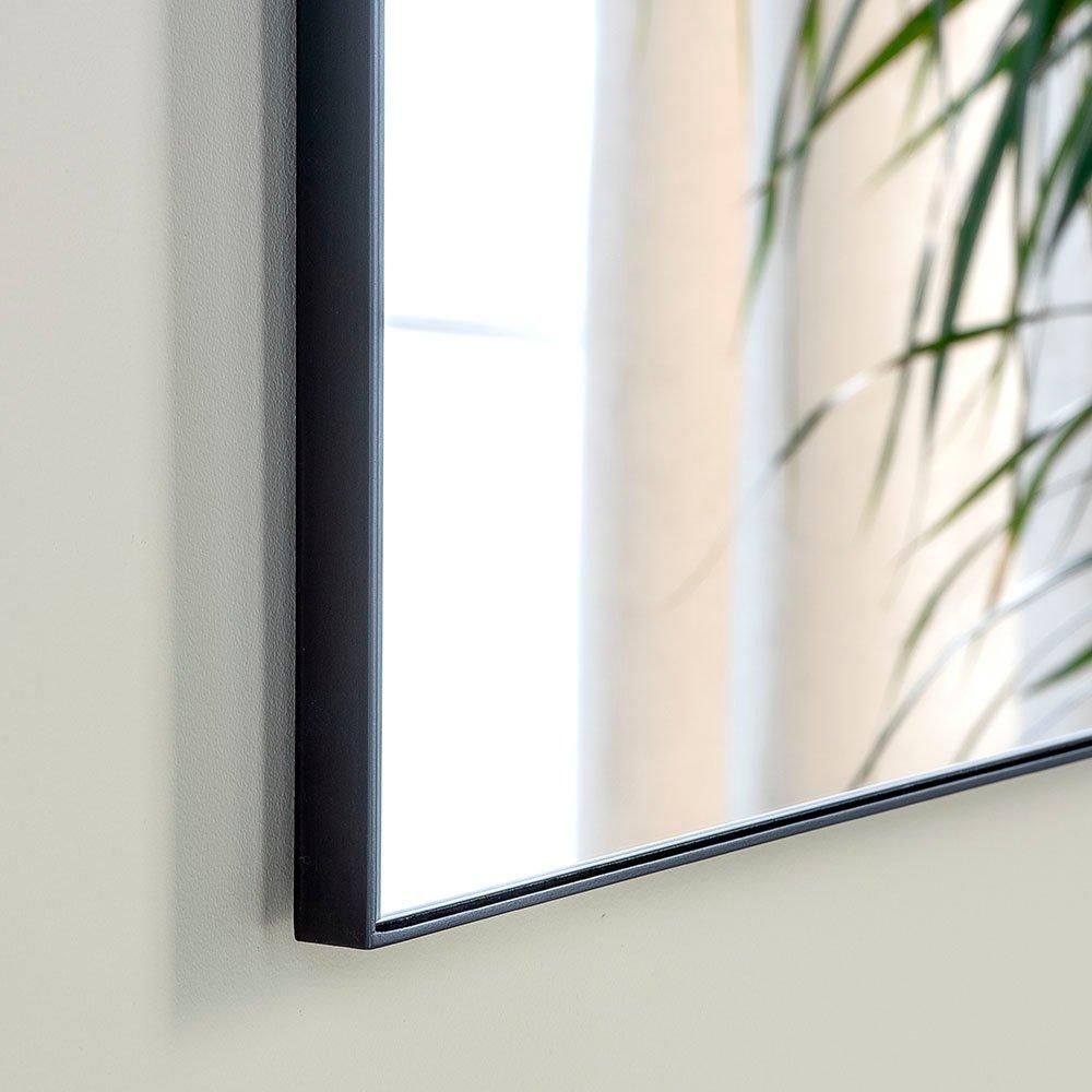 Yearn Mirrors Minimal Large Black Mantle Mirror 100(w) x 100cm(h) 3