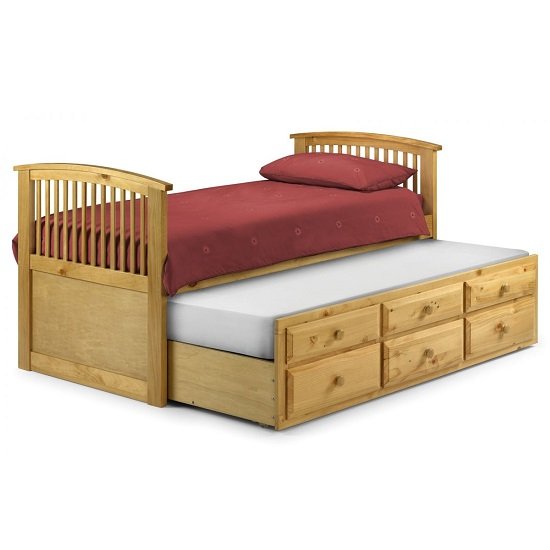 Uplander Wooden Single Bed In Antique Pine Lacquered