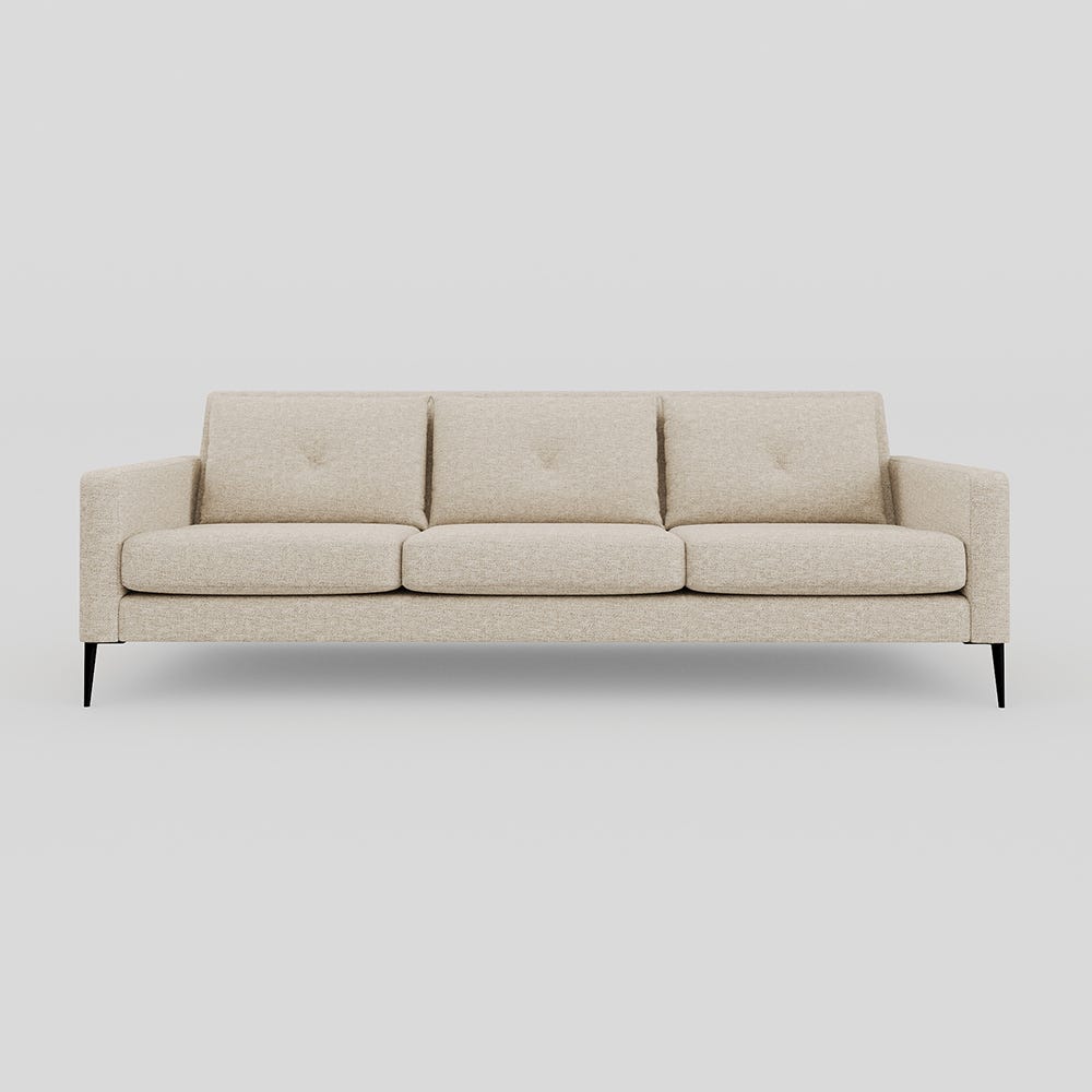 Heal's Brunel 4 Str Sofa Tassuta Oatmeal Black Feet