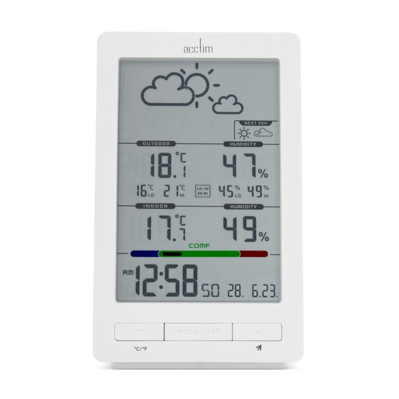 Acctim Skyler 6-in-1 Barometric Weather Station Clock