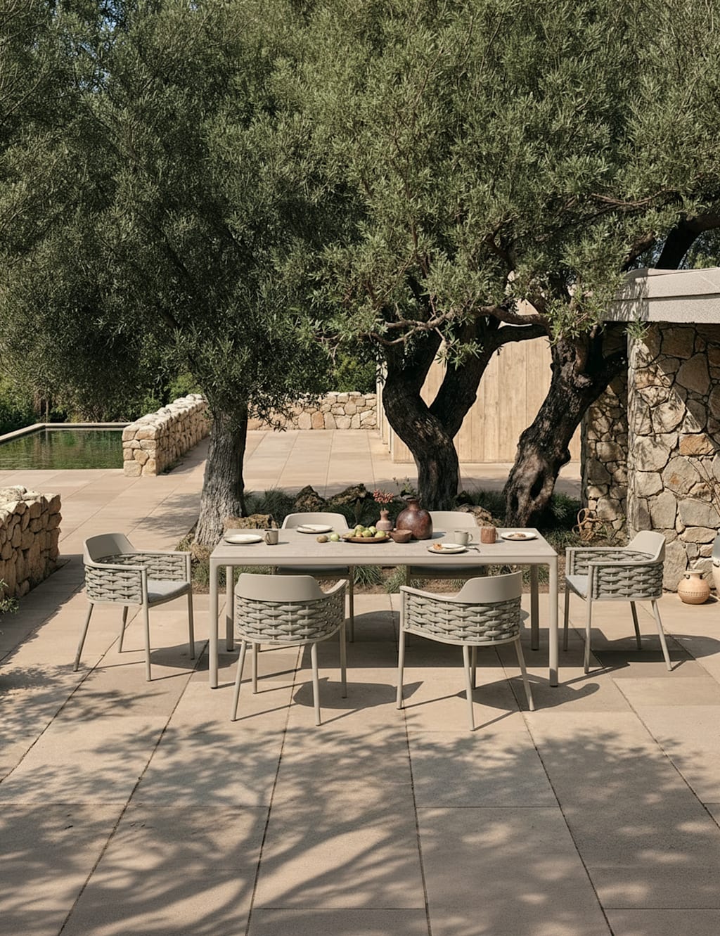 Royalcraft Olma 6 Seater Garden Dining Set Grey