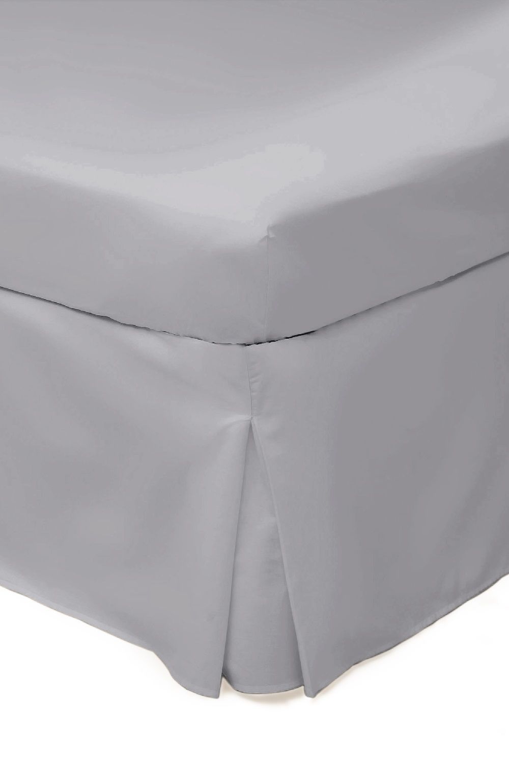 Belledorm Easy Care 200 Thread Count Cotton Polyester Percale Platform Valance in Light Grey | Size: Super King