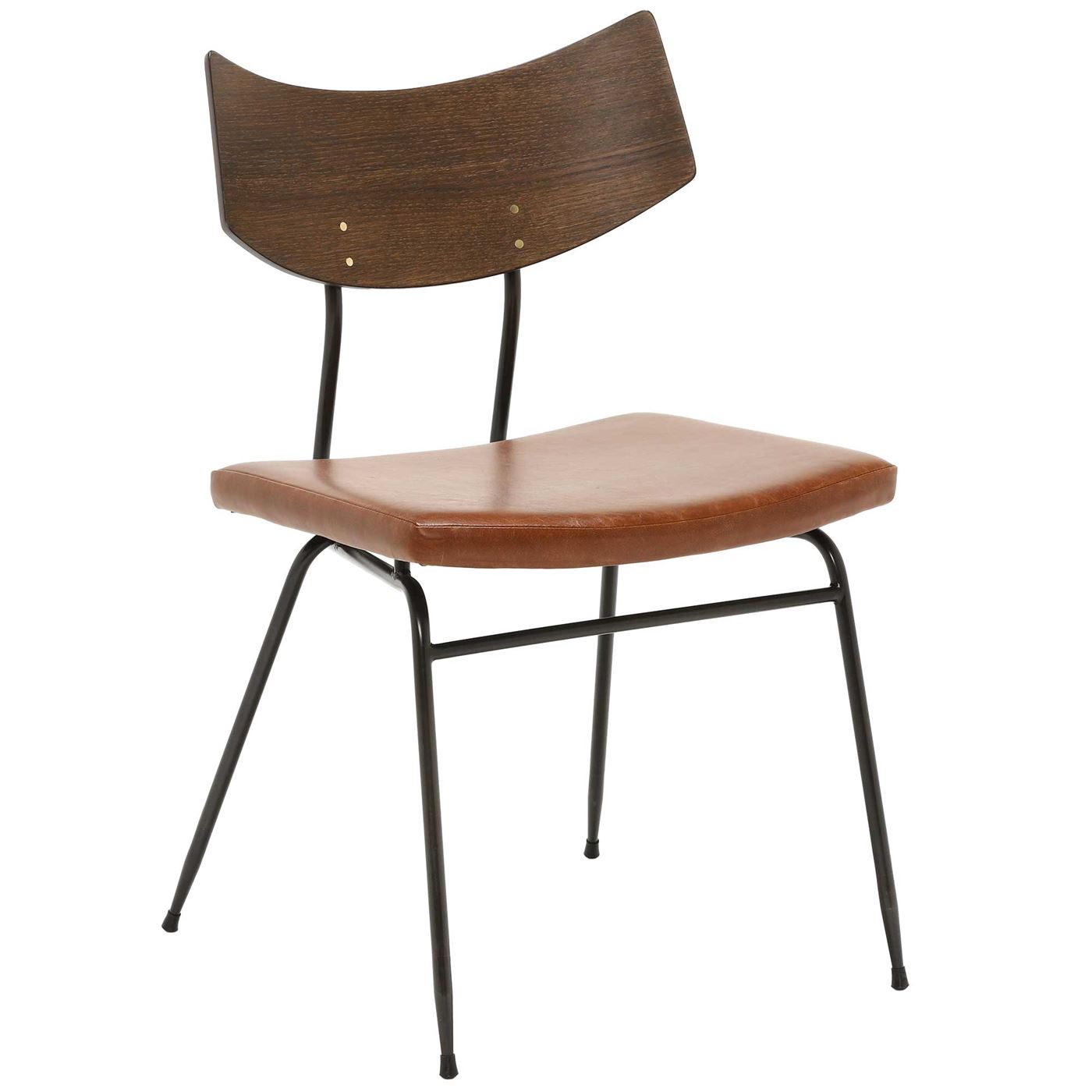 Vega Soli Dining Chair - Brown - Leather - Plain - W48 x D52 x H81cm - Barker & Stonehouse