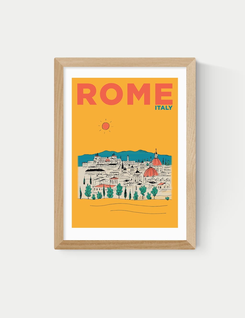 East End Prints Rome Framed Art Natural