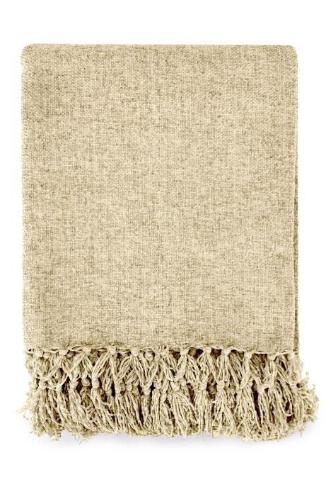 New Edge Blinds Camilla Collection Chenille Throw in Natural