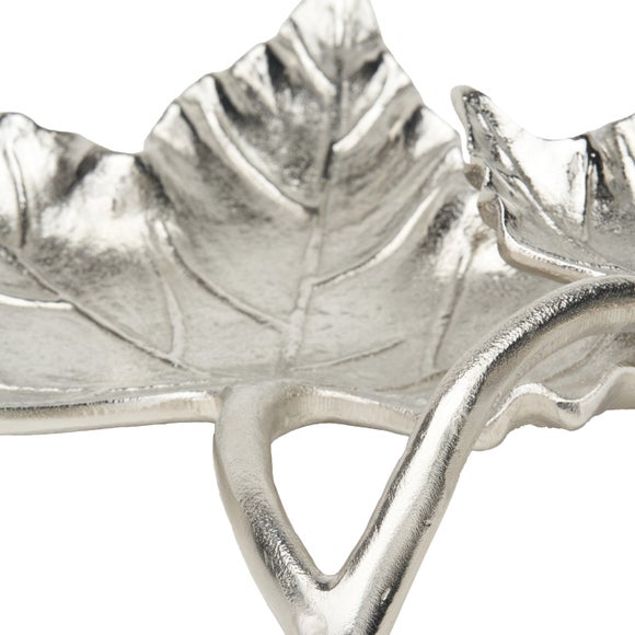 Metal Dual Oak Leaf Bowl 5