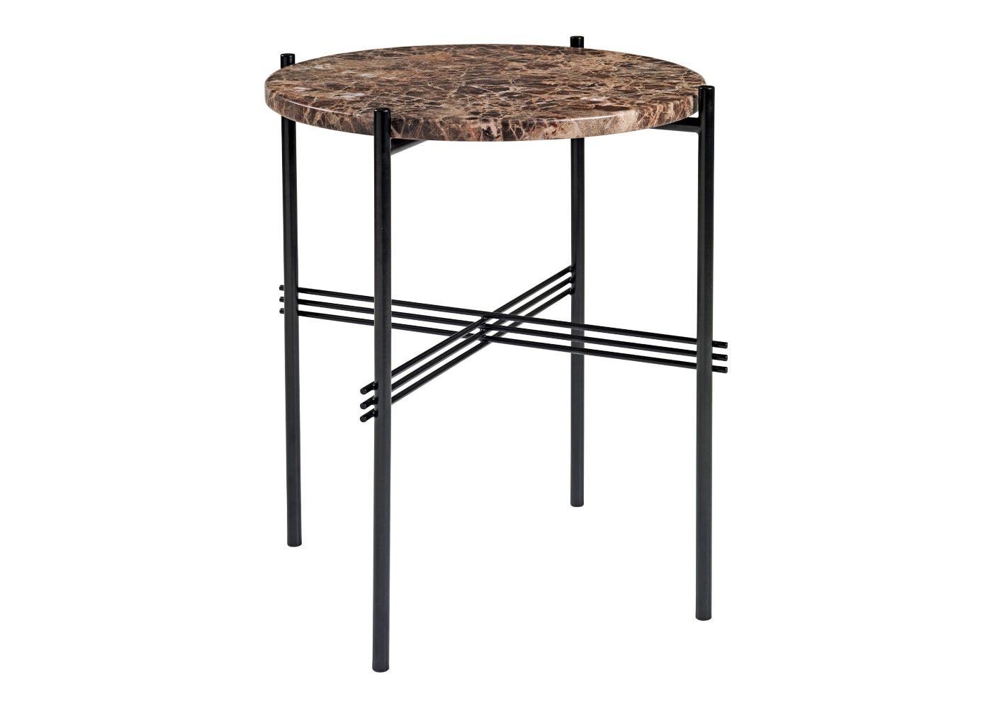 Gubi TS Side Table Brown Emperador Dia. 40cm