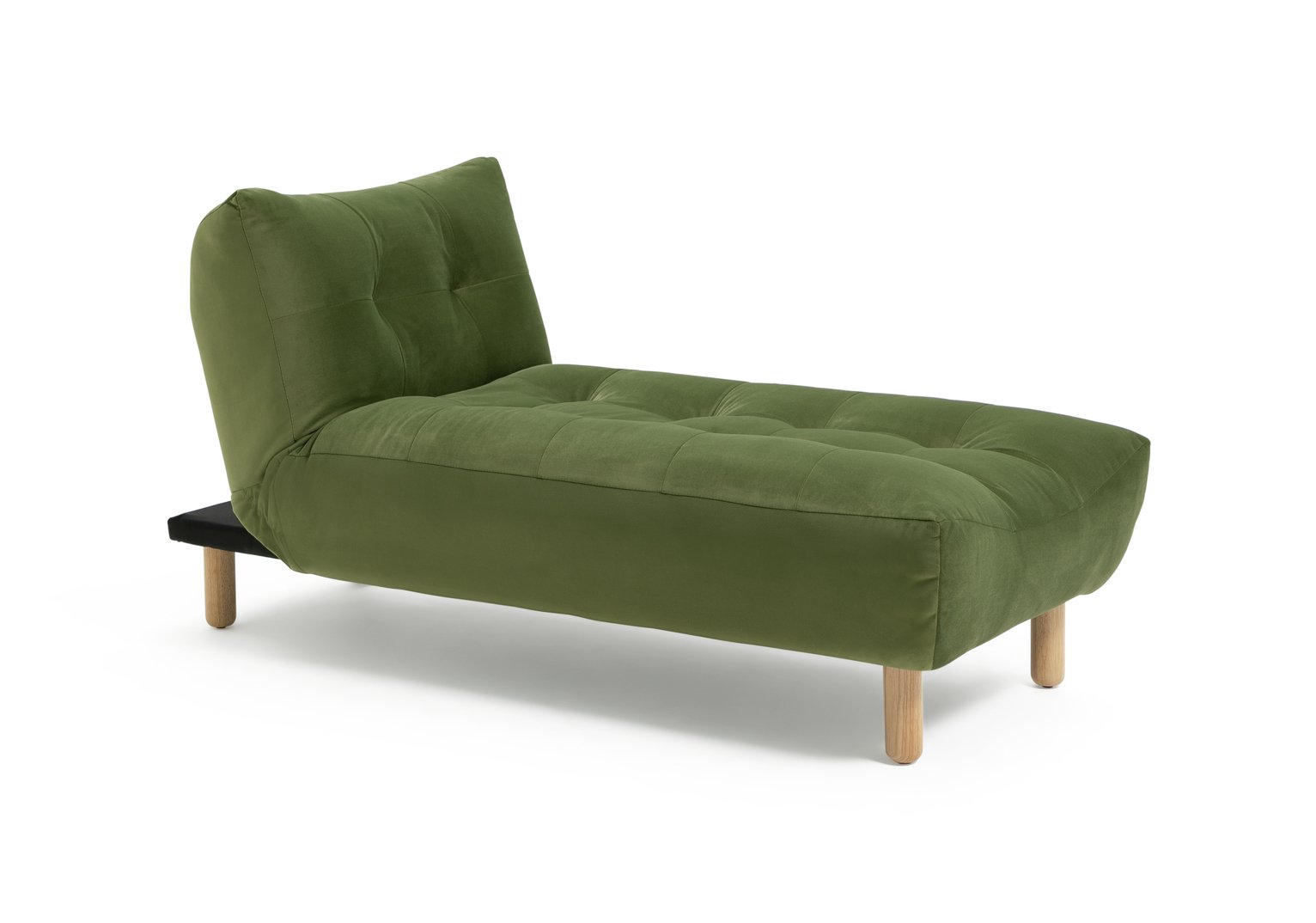 Habitat Kota Velvet Chaise Sofa - Green