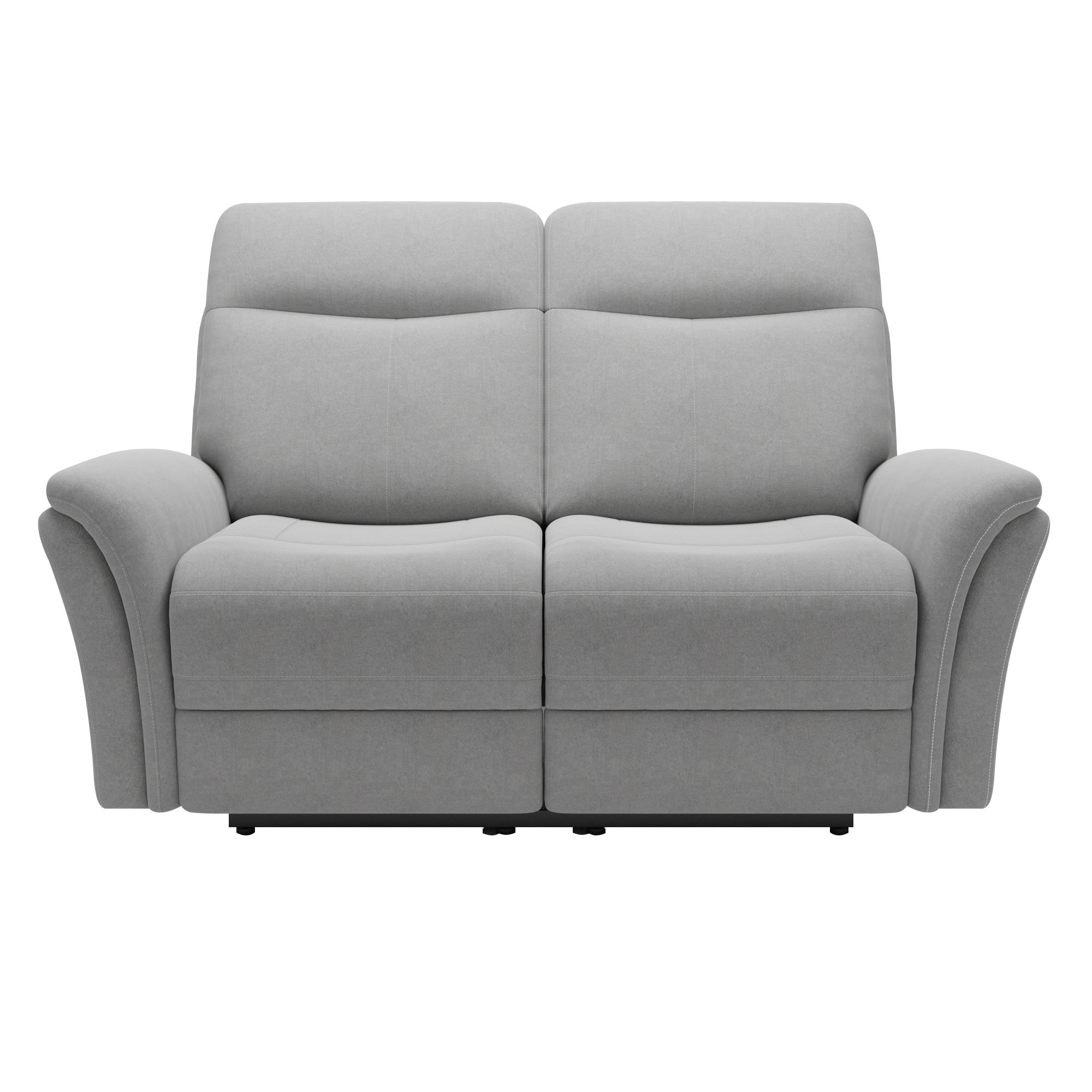Monte Chenille Reclining 2 Seater Sofa Light Grey