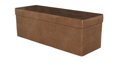 Buttons Storage Bench in Tan Vintage Leather - sofa.com