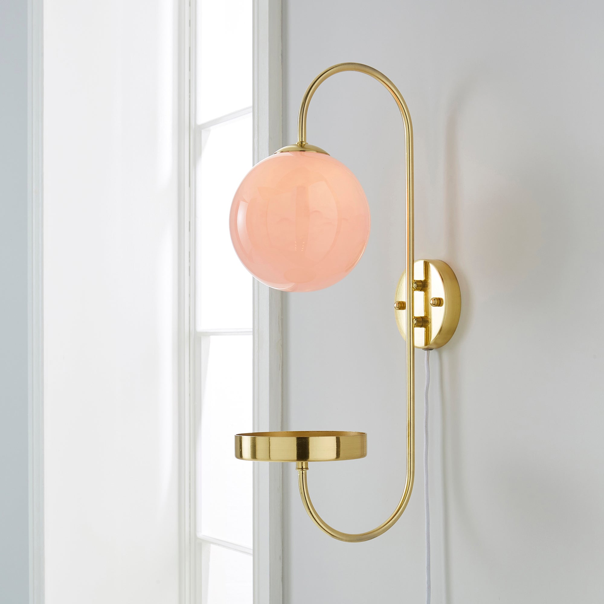Gigi Easy Fit Plug In Pink Wall Light Pink