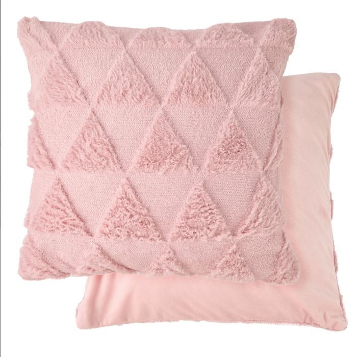 New Edge Blinds Newton Triangle Collection Soft Touch Cushion Cover in Pink