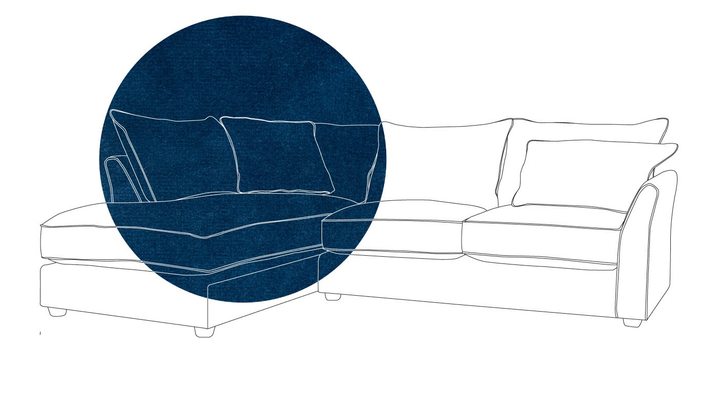 Heal's Tailor Left Hand Facing Corner Sofa In Velvet