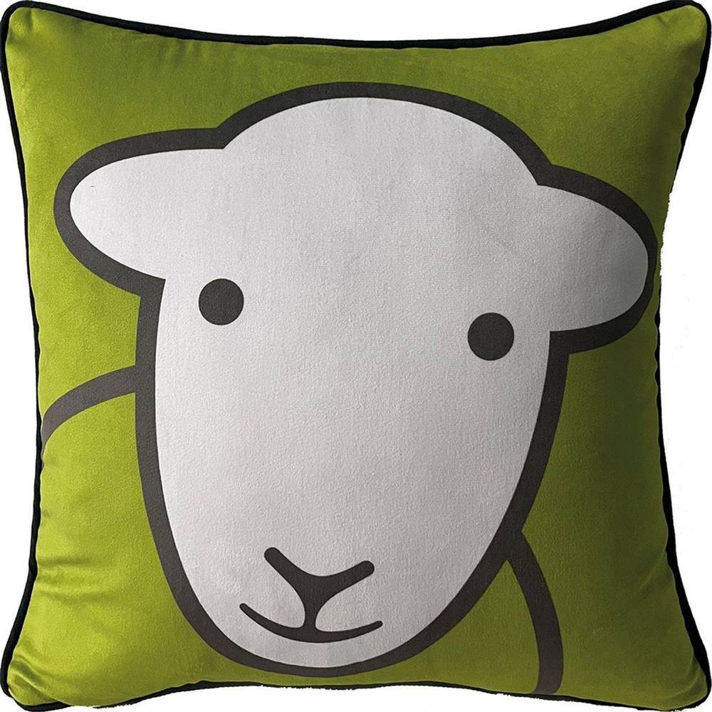 Herdy Hello Filled Cushion in Green
