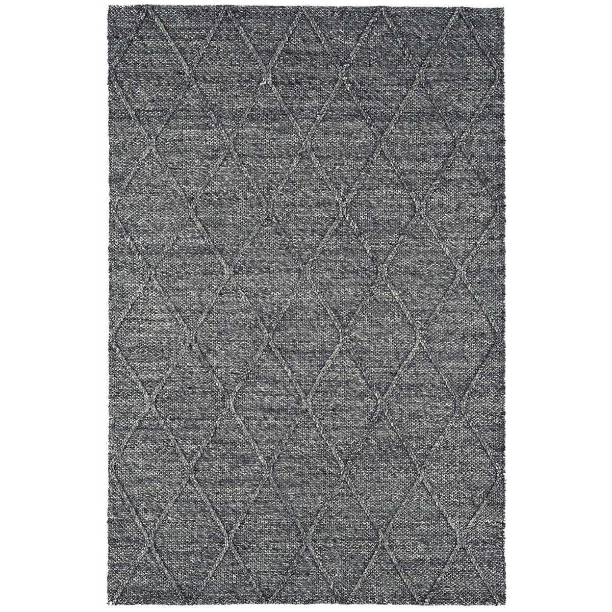 Coast Diamond Hand Woven Rug, Charcoal