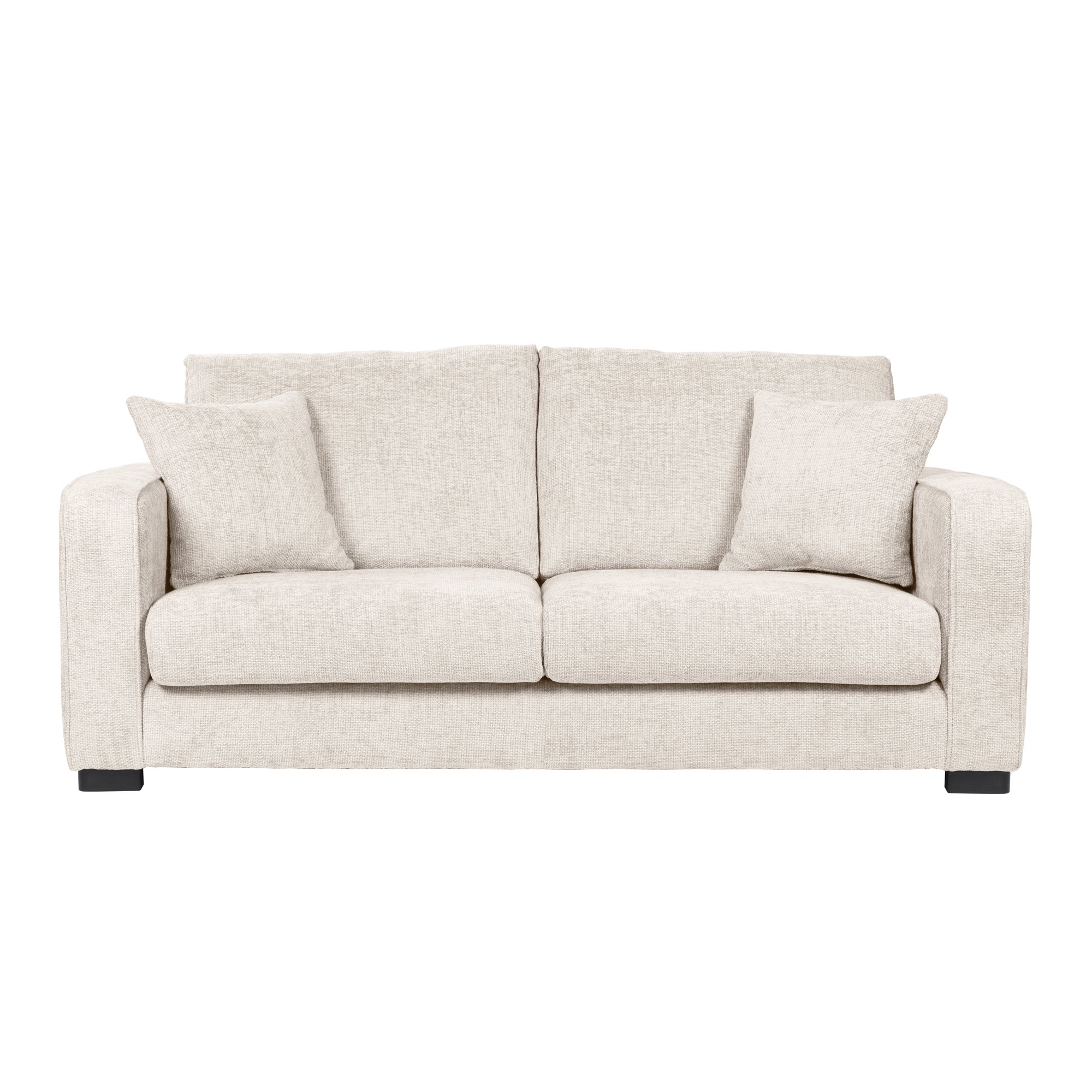 Carson Chunky Chenille 3 Seater Sofa Brown