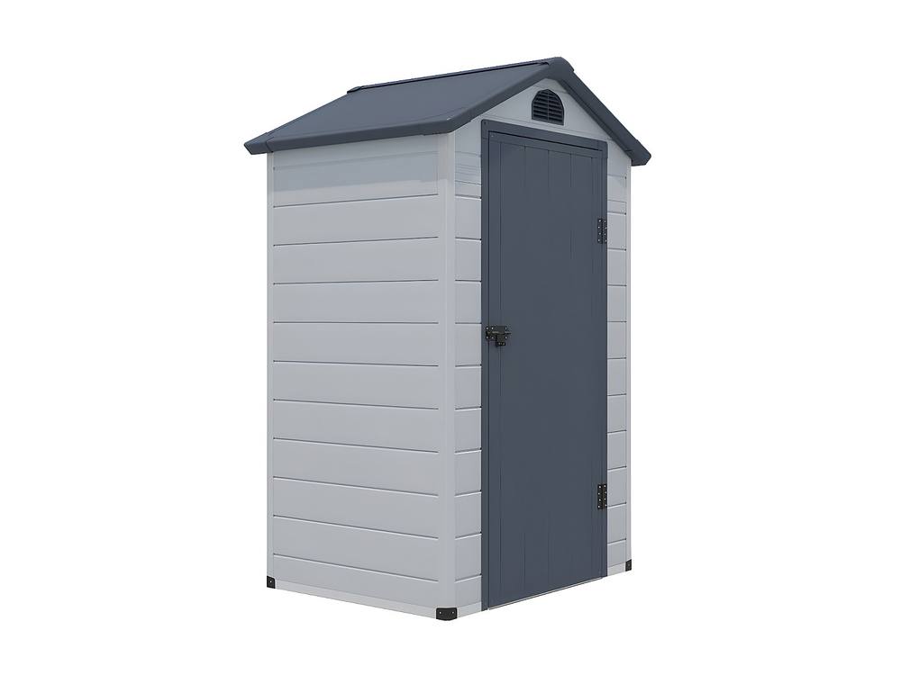 Vente-unique Grey Resin Garden Shed - 1.39 M² - CESIO in Light Grey 6